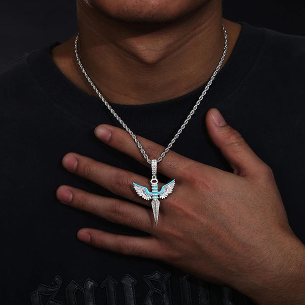 Angel Wings Glow Style Pendant Necklace For Men