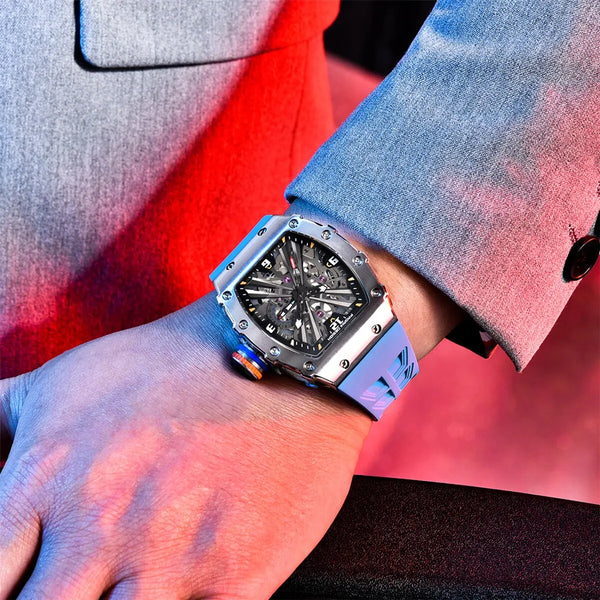 Rectangle Sapphire Glass Watch for Men